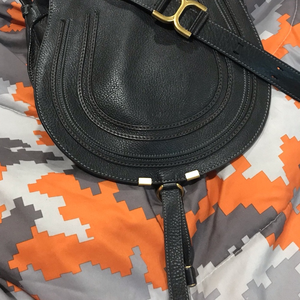 Chloe Marcie Medium Saddle Bag - Authentic